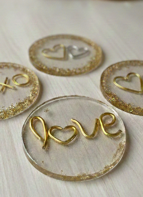Wire art, custom coasters