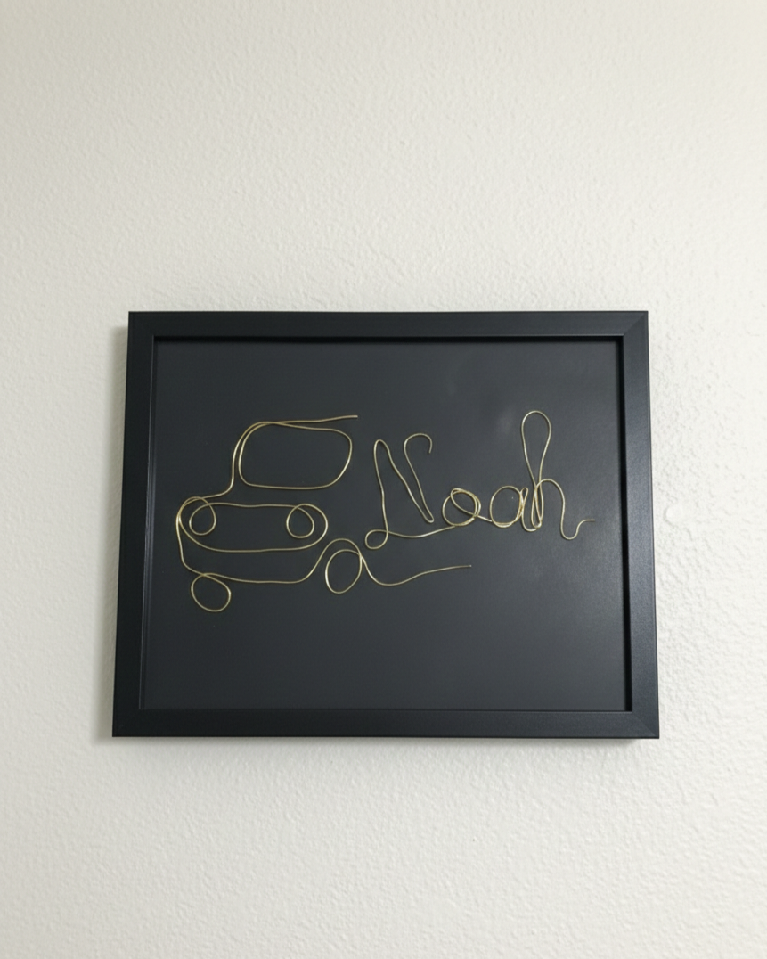 Personalised wire name gift baby/toddler bedroom