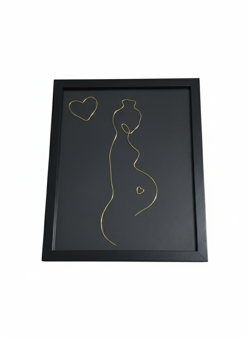 Pregnant women wire silhouette