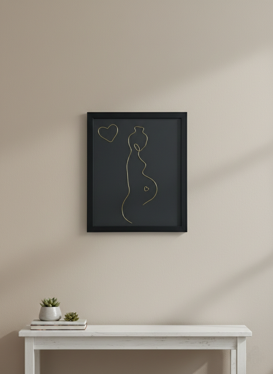 Pregnant women wire silhouette